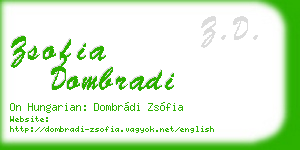 zsofia dombradi business card