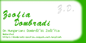 zsofia dombradi business card